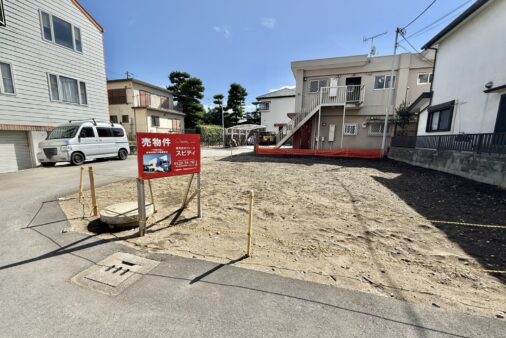 売地　東海岸南5丁目　土地約38.41坪！まるで三方角地のような日当たりの良さ