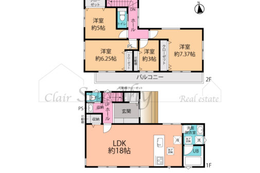 新築 松が丘1丁目  5号棟 １階リビング  4LDKの間取りです！