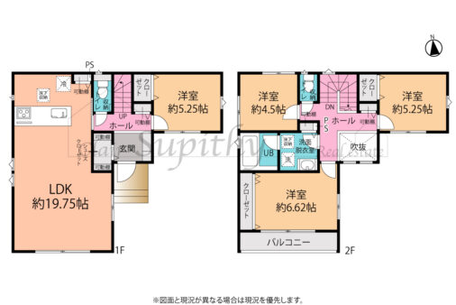 新築 松が丘1丁目  3号棟 １階リビング＋洋室付きの間取り！
